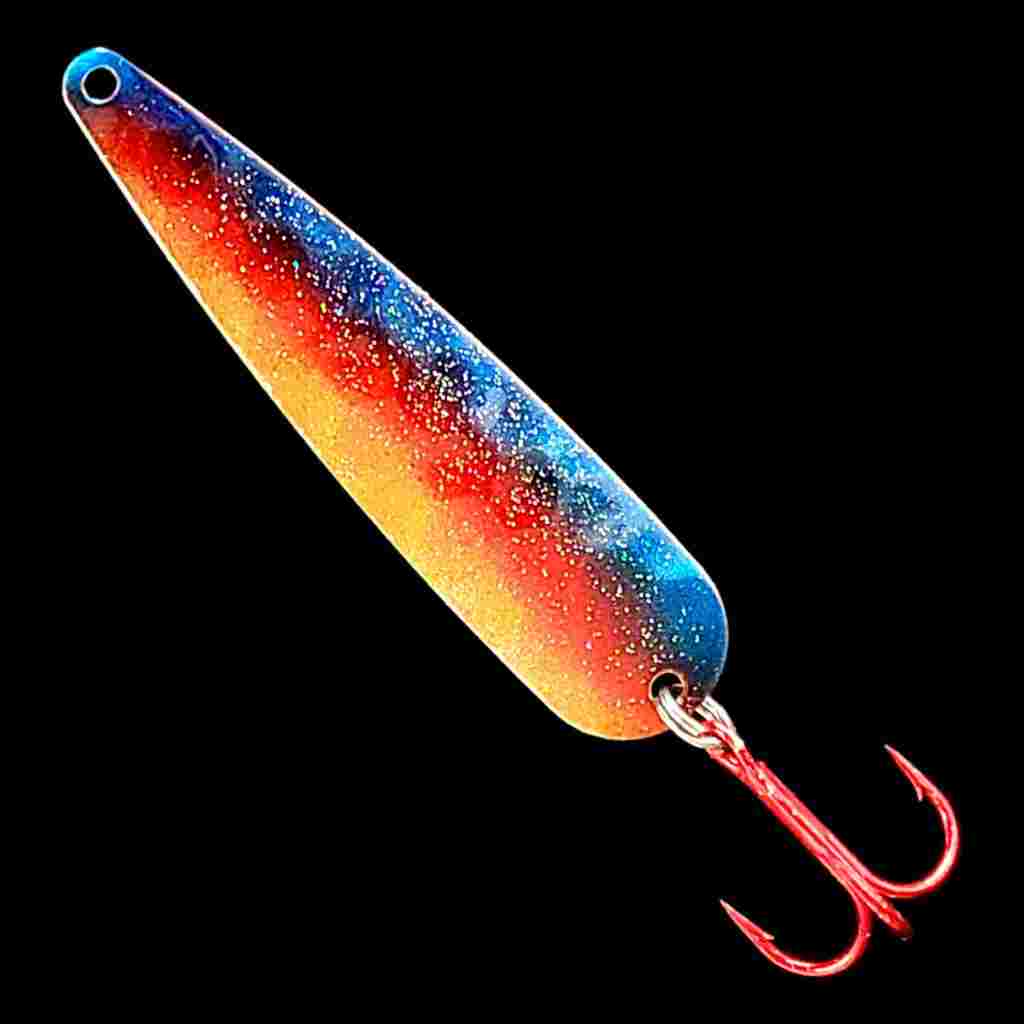 Metallic Superman Trolling Flutter Spoon.