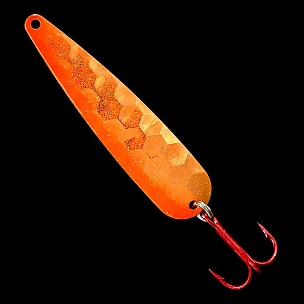 Orange Flash Trolling Flutter Spoon.