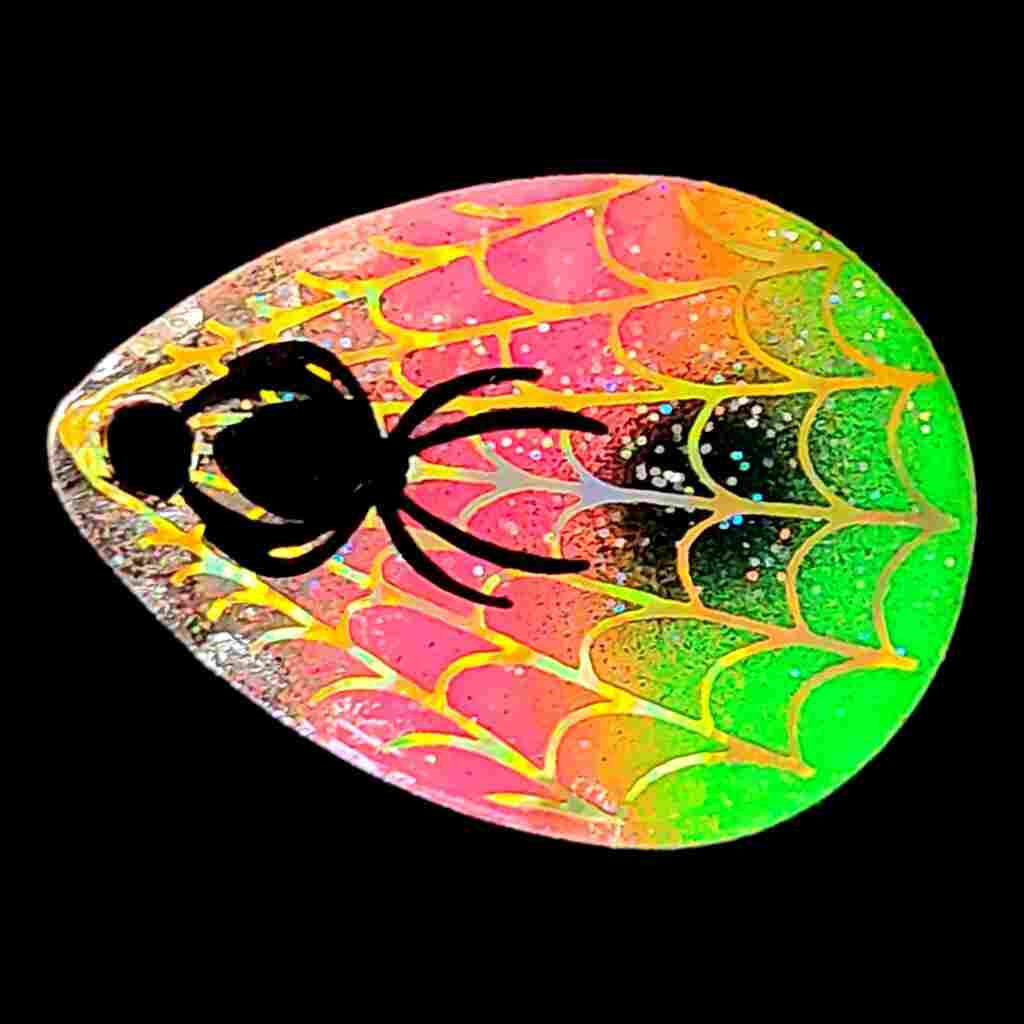 Bago Lures Pink Lime Size 3 Colorado Blade.