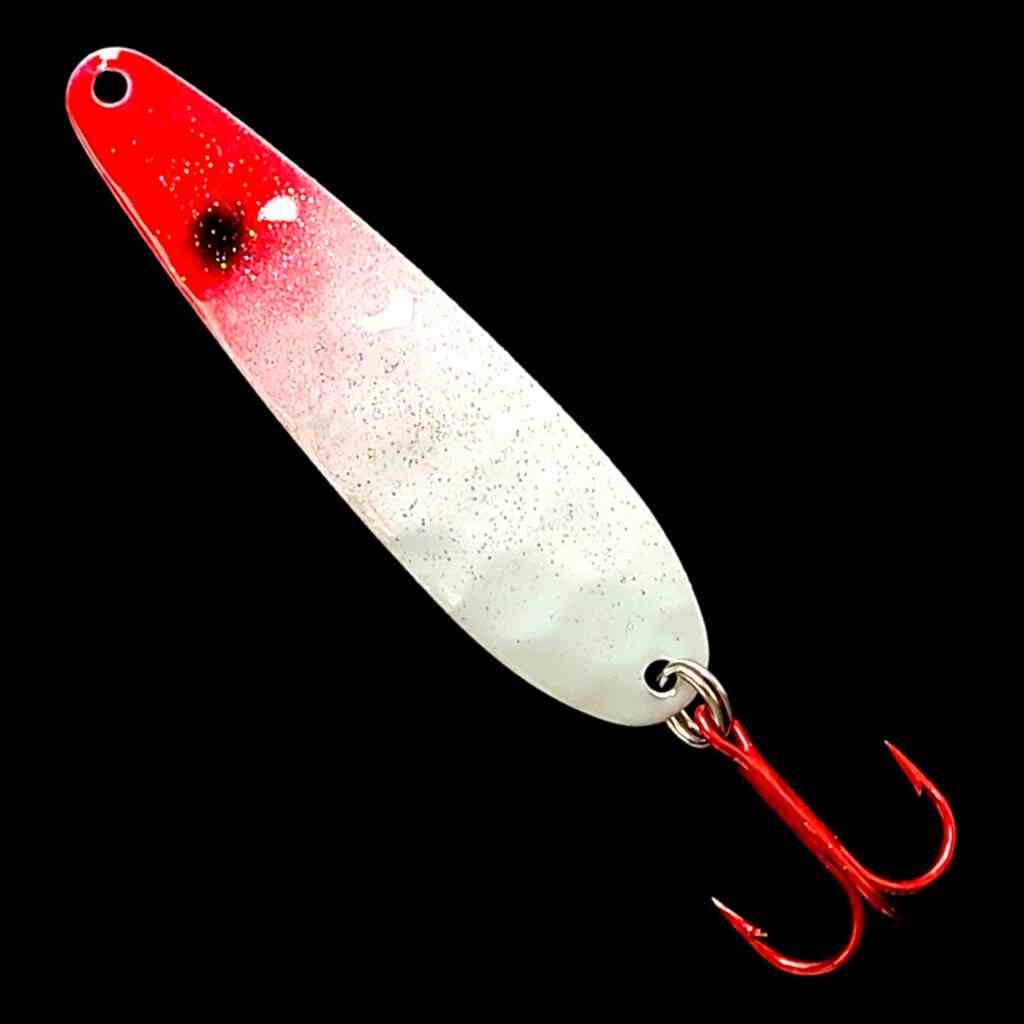 bloody nose fishing lure Bloody Nose Walleye Whisperer Flutter Spoon NICKEL / Walleye Whisperer Spoon 2 5/8"
