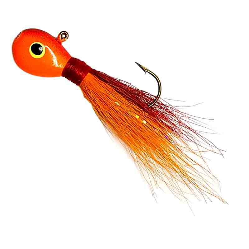 crawdad fishing lure pattern Crawdad Flat Head Bucktail Jig 5/8 oz