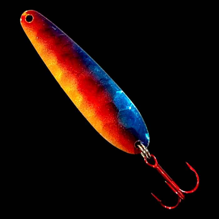 Bago Lures Metallic Superman Walleye Whisperer Flutter Spoon.