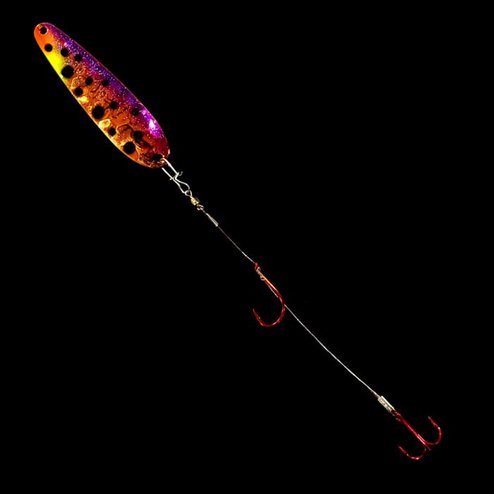 Bago Lures Purple Huckleberry Crawler Dancer Spoon Harness.
