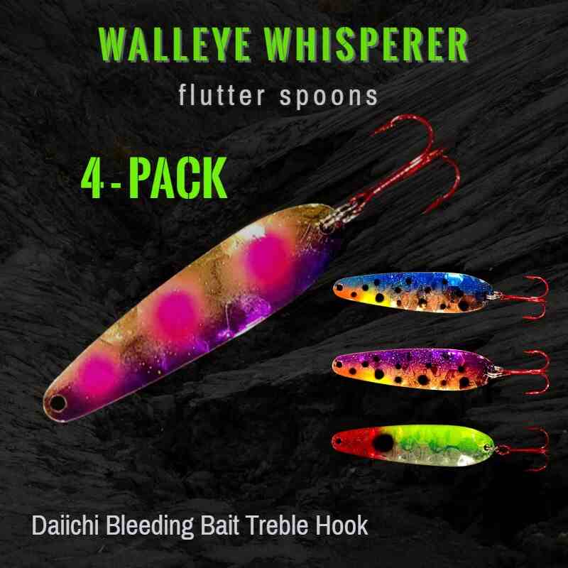 Walleye Whisperer Flutter Spoons 4 Pack – Bago Lures