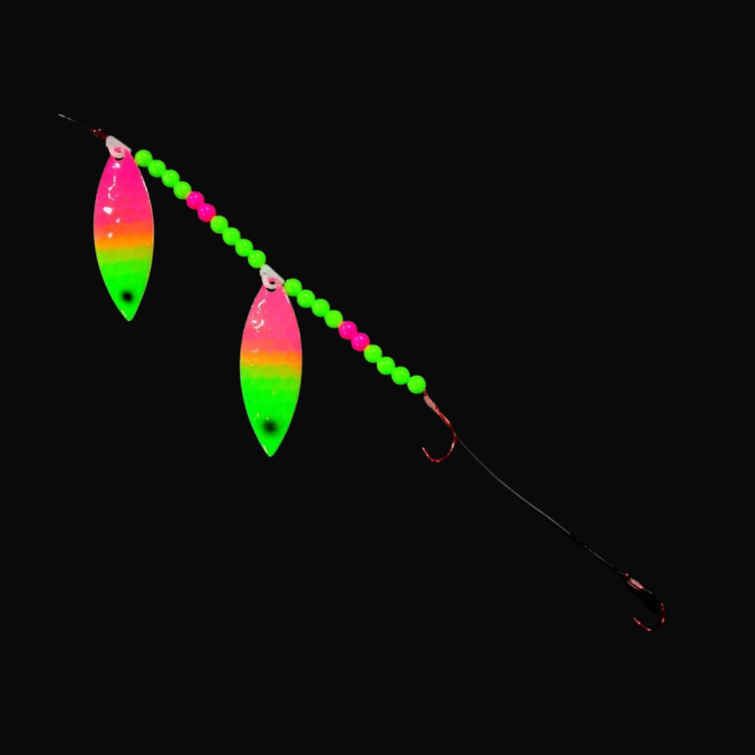 Bago Lures Tandem Willow Leaf Blade Crawler Harnesses.