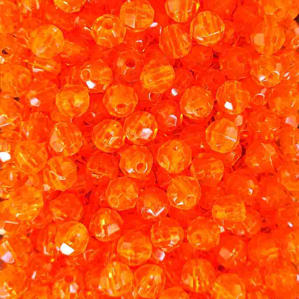 Bago Lures 6mm faceted orange beads. 