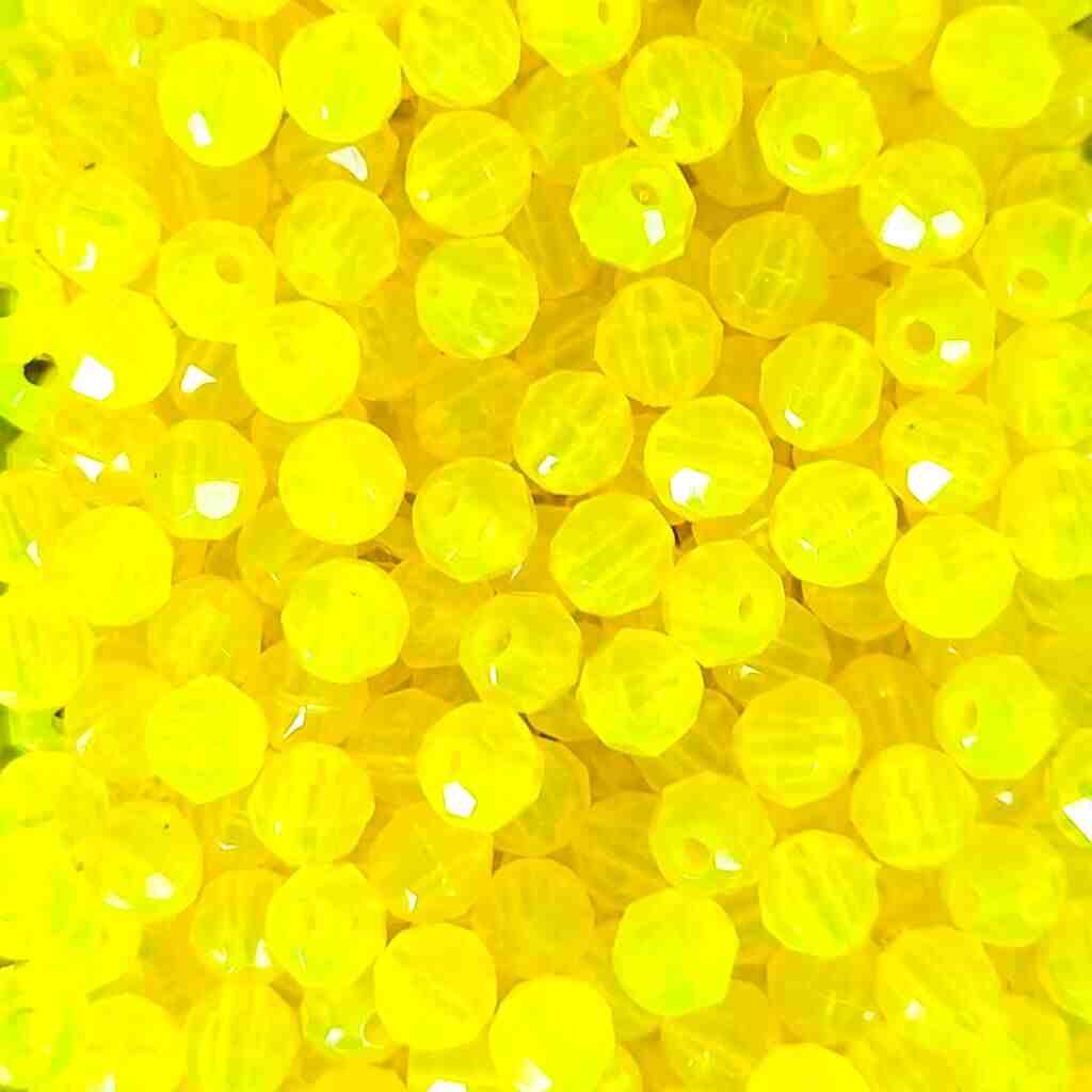 Bago Lures 6mm faceted yellow chartreuse beads.