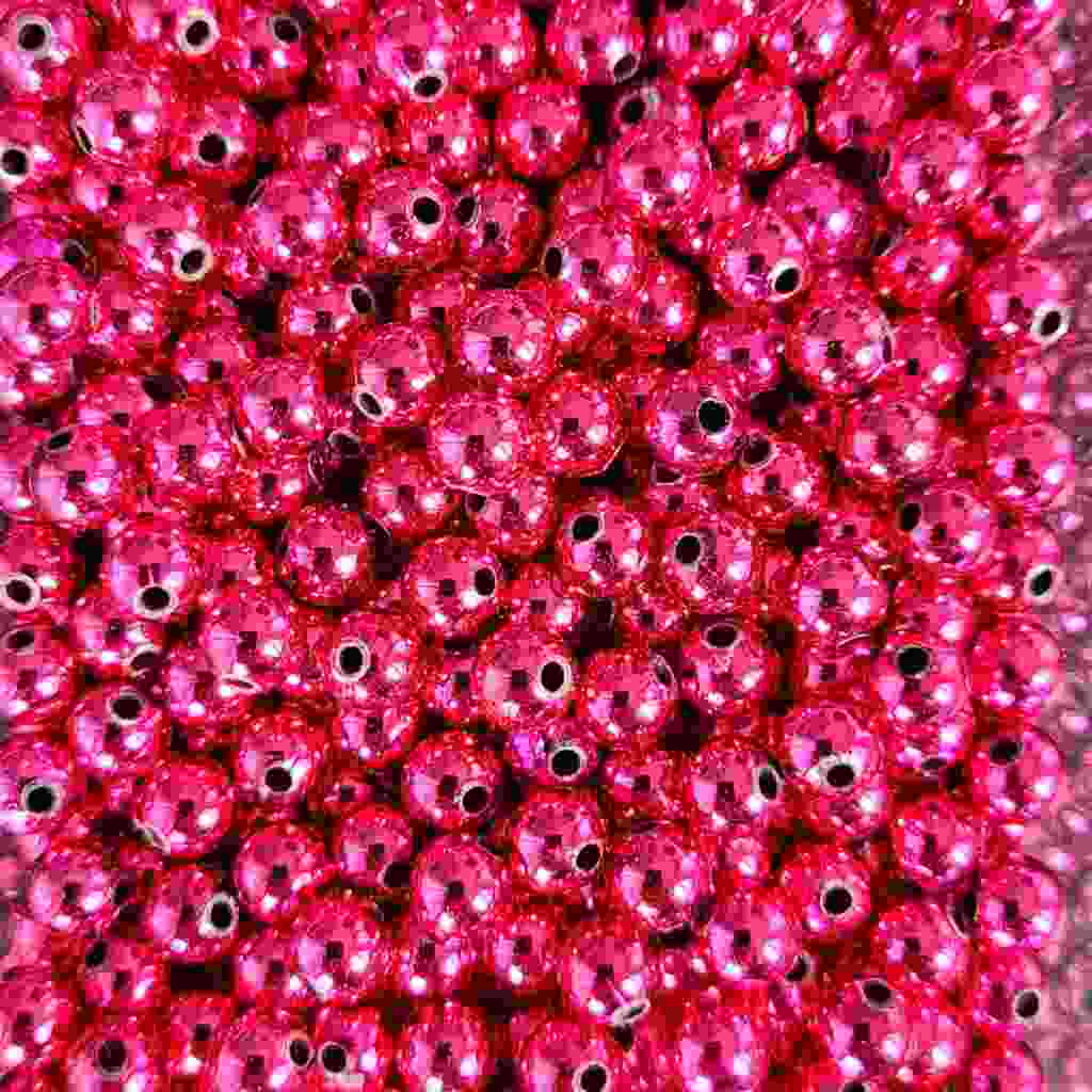 Bago Lures 6mm Metallic Fuchsia round beads.