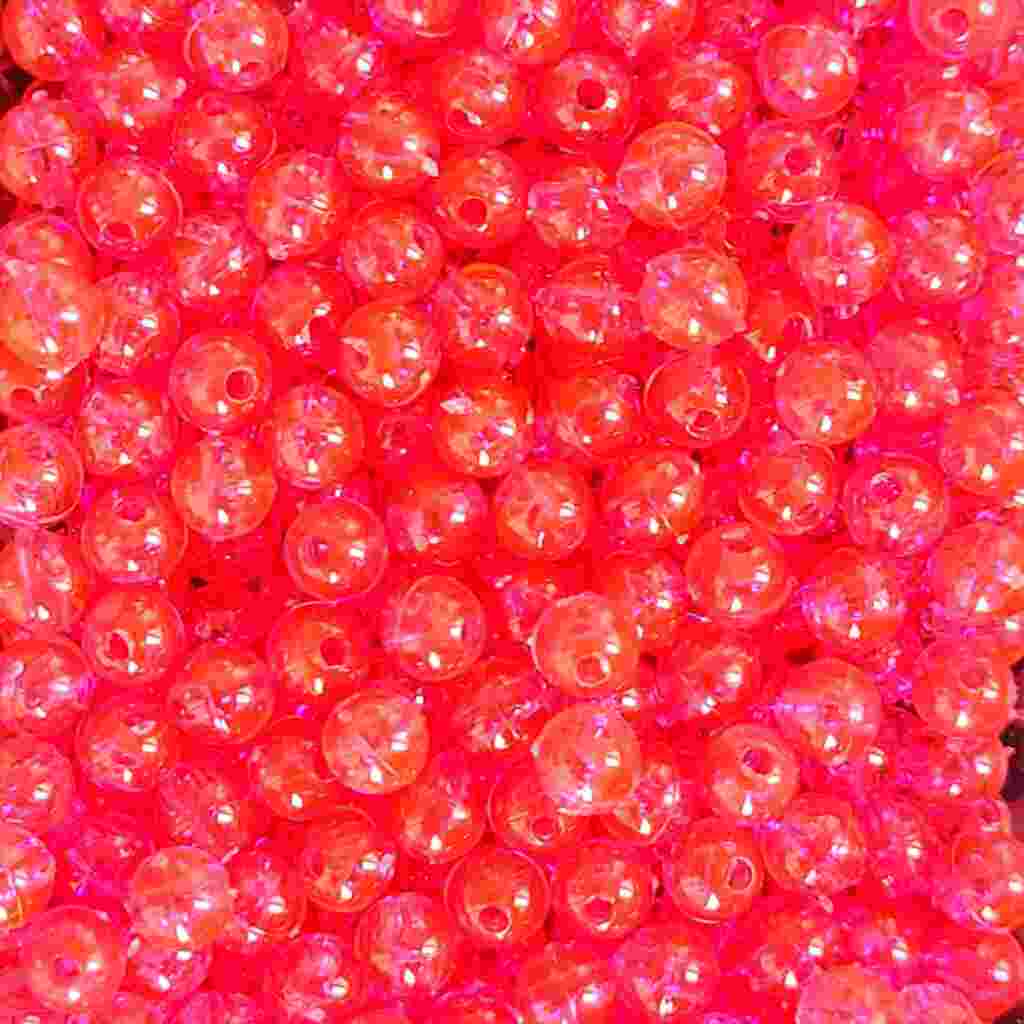 Bago Lures 6mm transparent pink round beads.