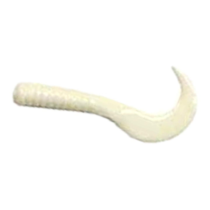 Action Bait Curly Grubs in White.