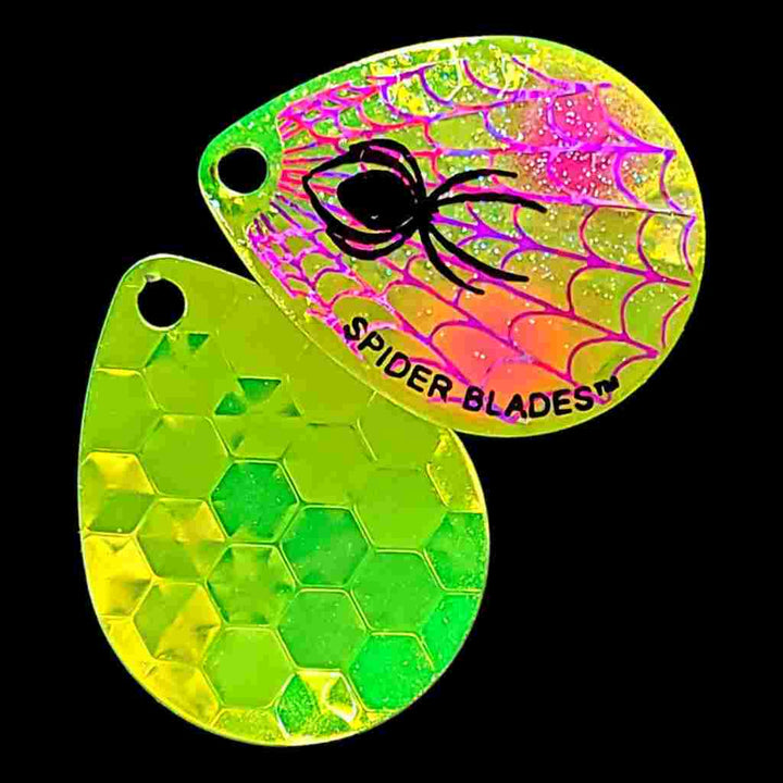 Bago Lures Antifreeze Berry Colorado Blade with antifreeze back.