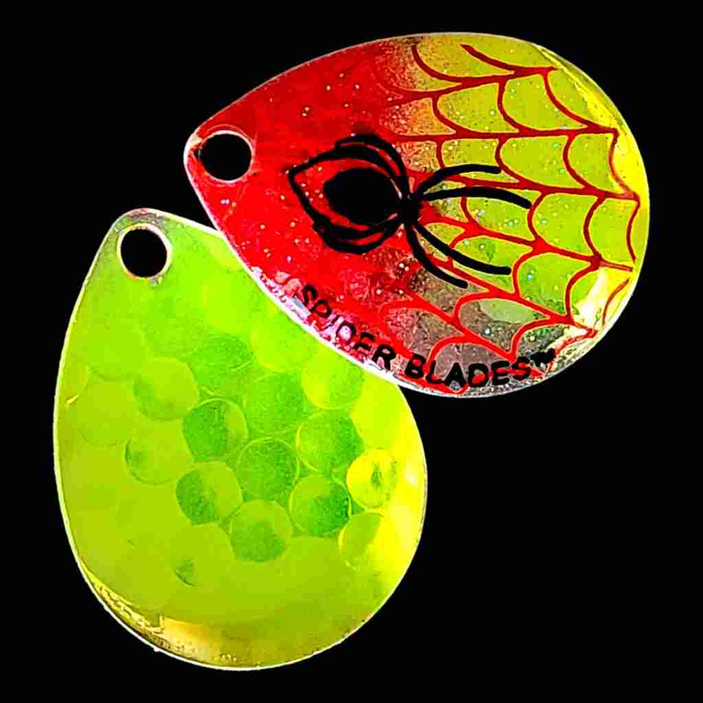 Bago Lures Antifreeze Clown Colorado Blade with antifreeze back.