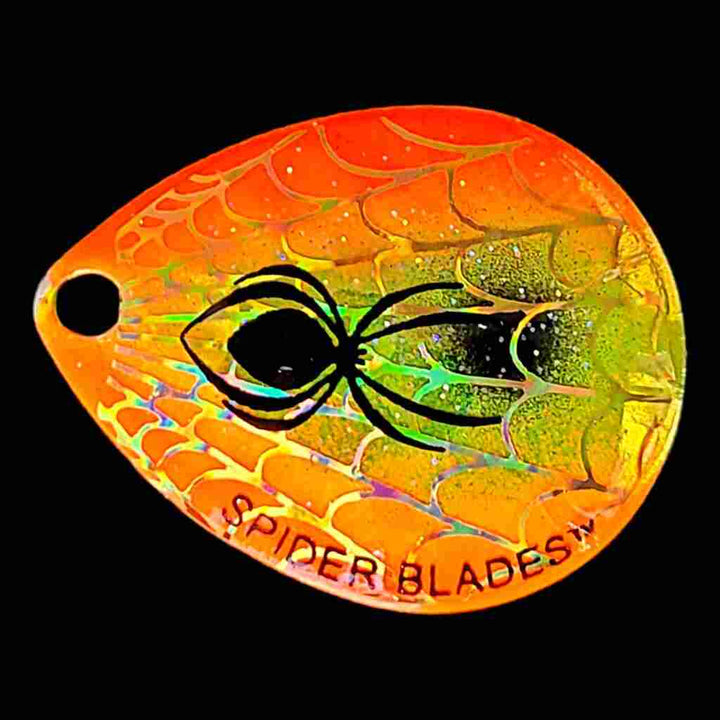 Bago Lures Antifreeze Orange Deep Cup Colorado Blade.