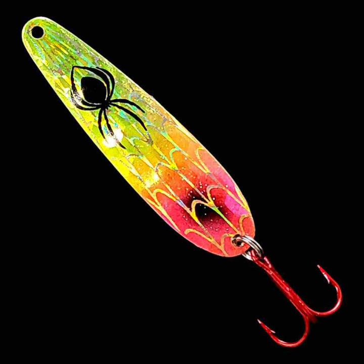 Bago Lures Antifreeze Pink Flutter Spoon.