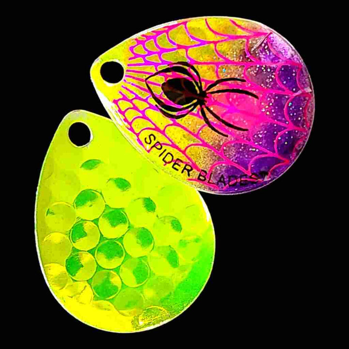 Bago Lures Antifreeze Purple Deep Cup Colorado Blade with antifreeze back.