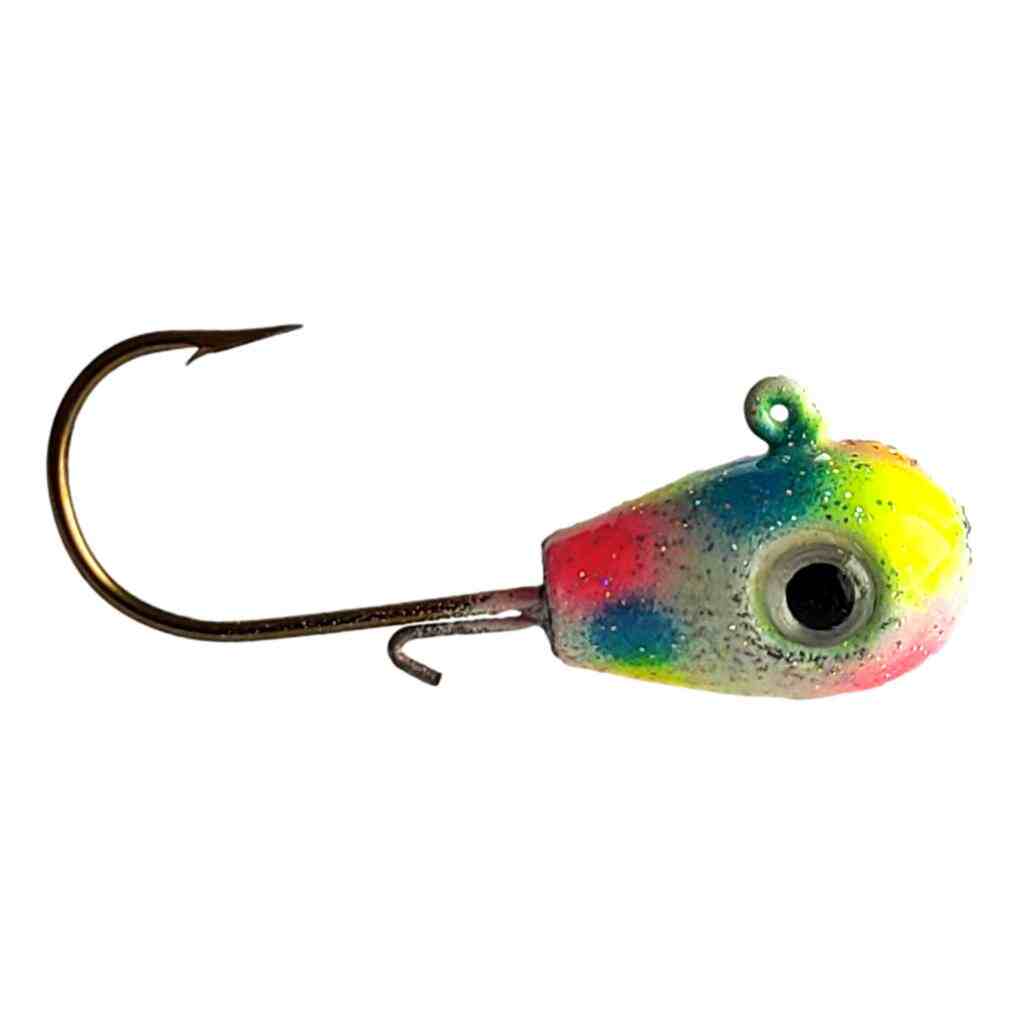 Bago Lures Trophy Chaser Teardrop Walleye Jig in Wonderbread color pattern.