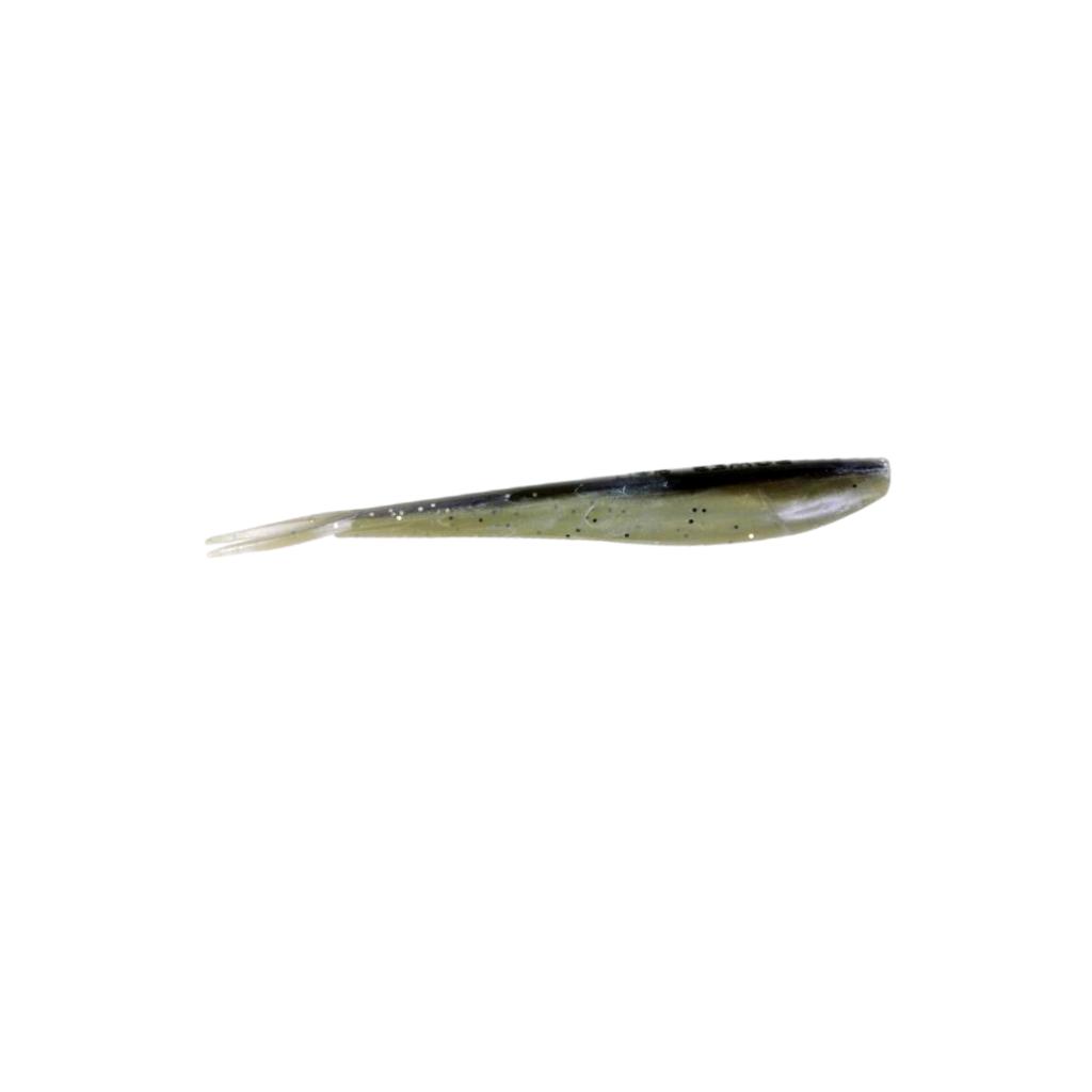Black Shad Berkley PowerBait Minnow soft bait lure.