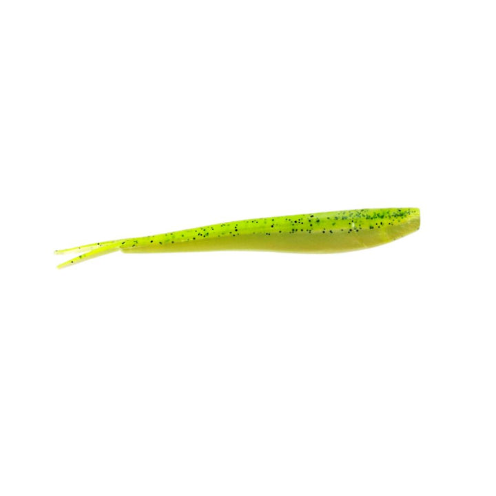 Chartreuse Shad Berkley PowerBait Minnow soft bait lure.