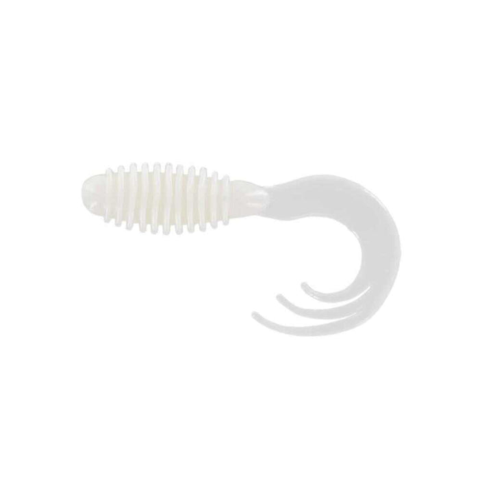Big Bite Baits Ring Triple Tip Grub in White.