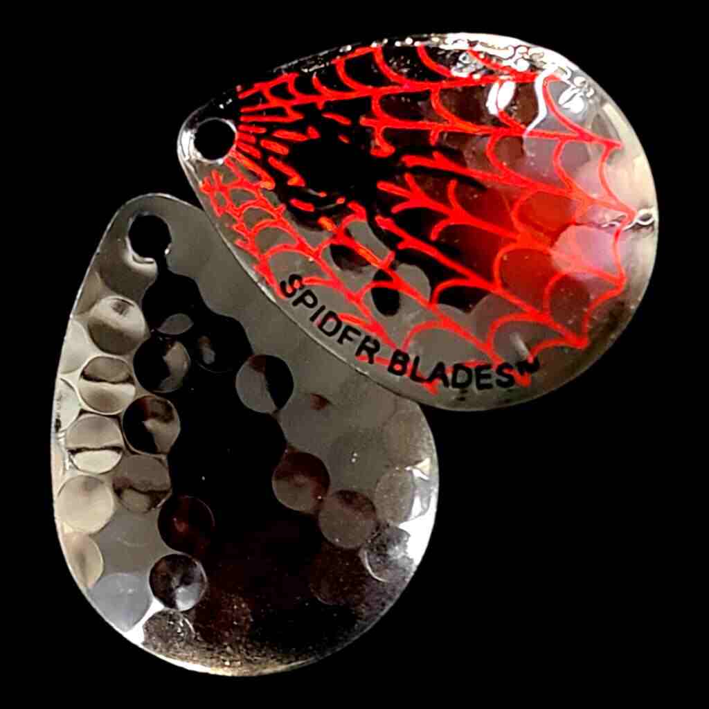 Bago Lures Black Widow Colorado Blade with black back.