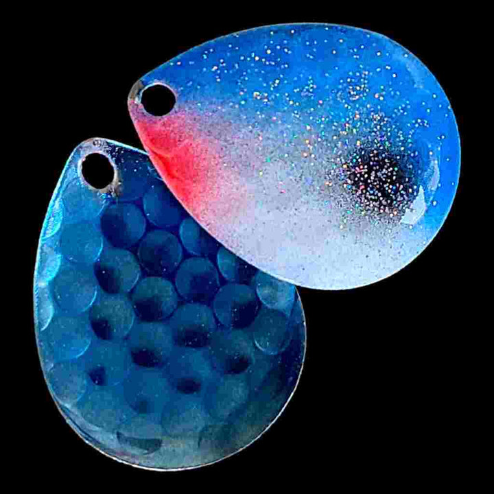 Bago Lures Blue Shad Deep Cup Colorado Blade with blue back.