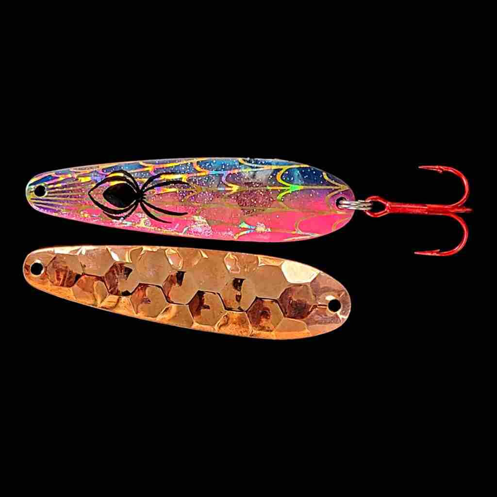 Bago Lures Boy Girl Walleye Flutter Spoon with copper back.