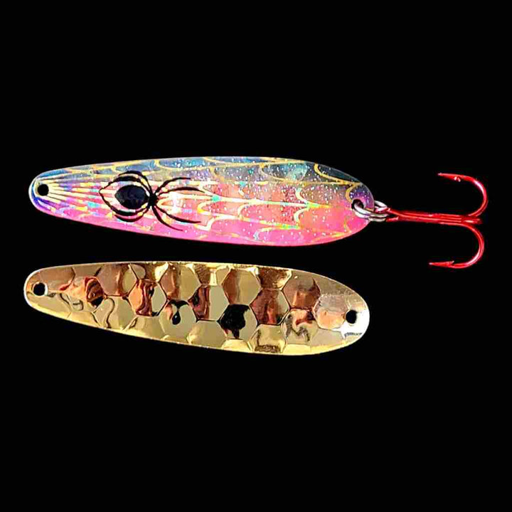 Bago Lures Boy Girl Walleye Flutter Spoon with gold back.