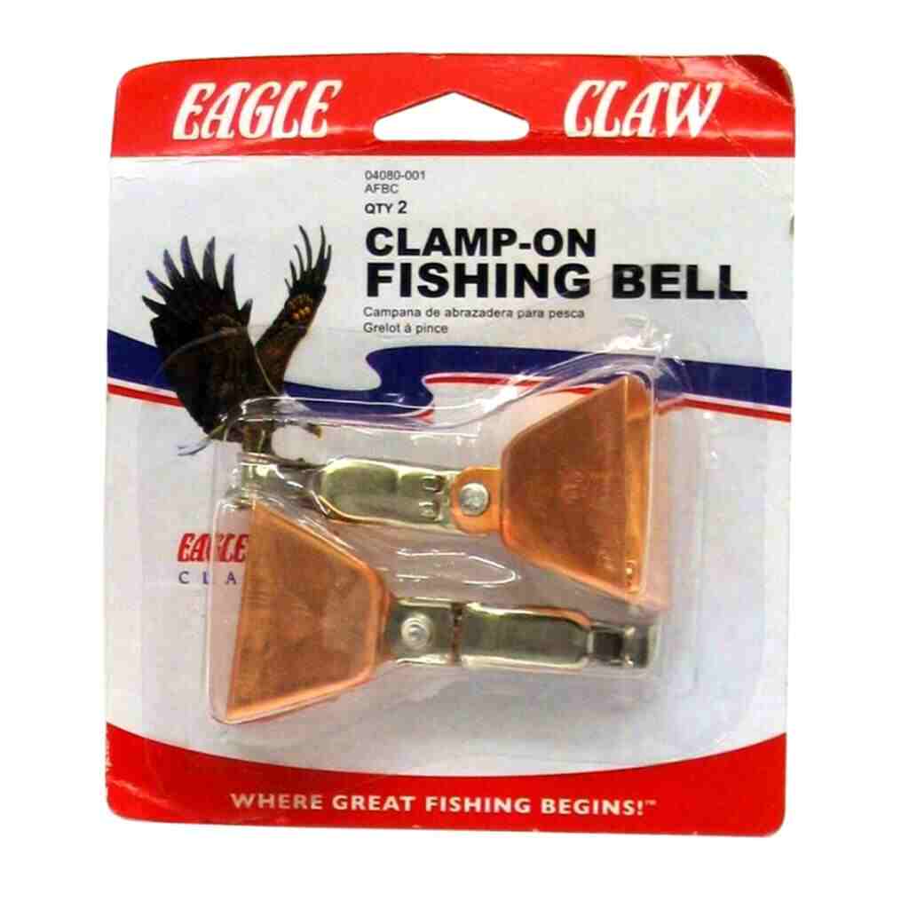 Eagle Claw Clamp-On Fishing Bell Two Pack in Copper Finish.