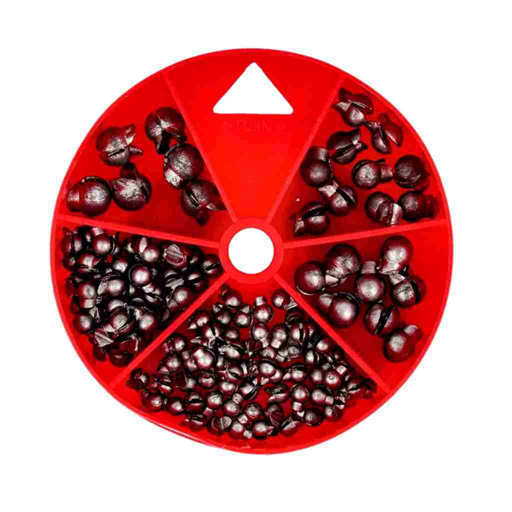 Eagle Claw 124 Piece Removable Split Shot Sinker Assortment.