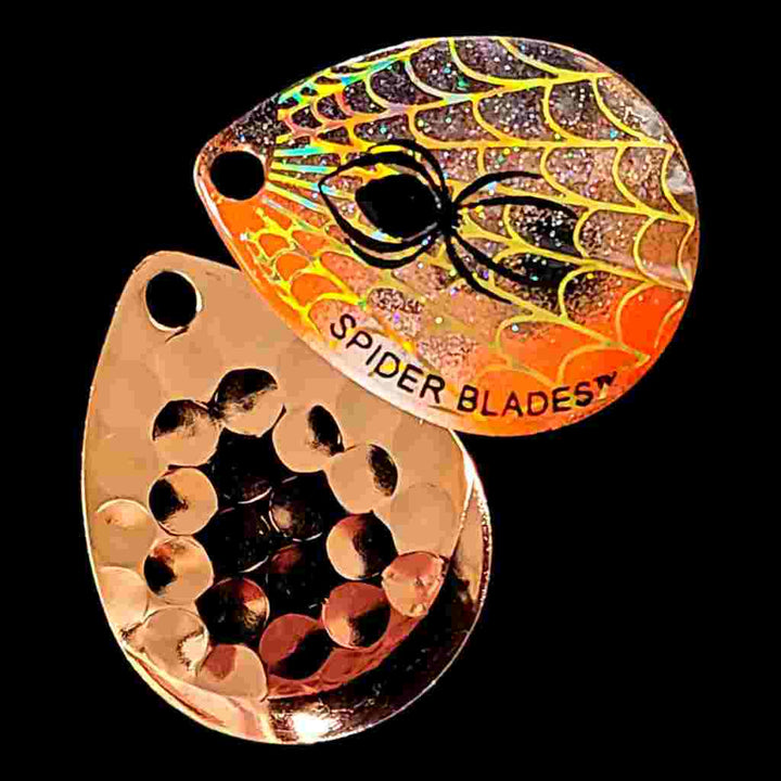 Bago Lures Fire Craw Deep Cup Colorado Blade with copper back.