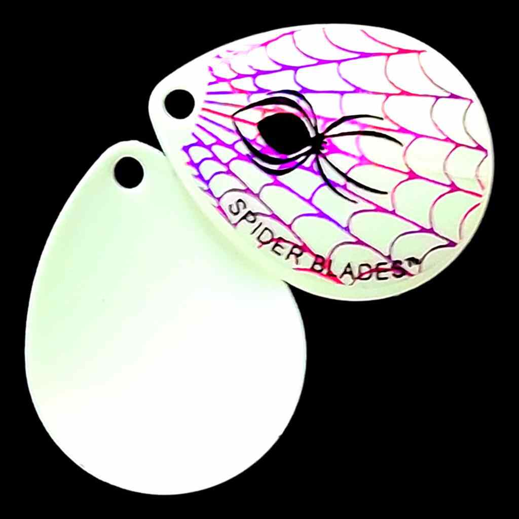 Bago Lures Glow White Colorado Blade with glow white back.