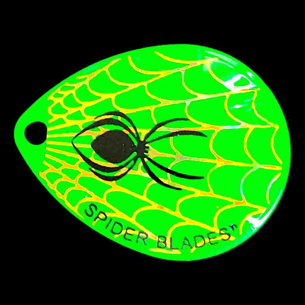 Bago Lures Hot Green Colorado Blade.