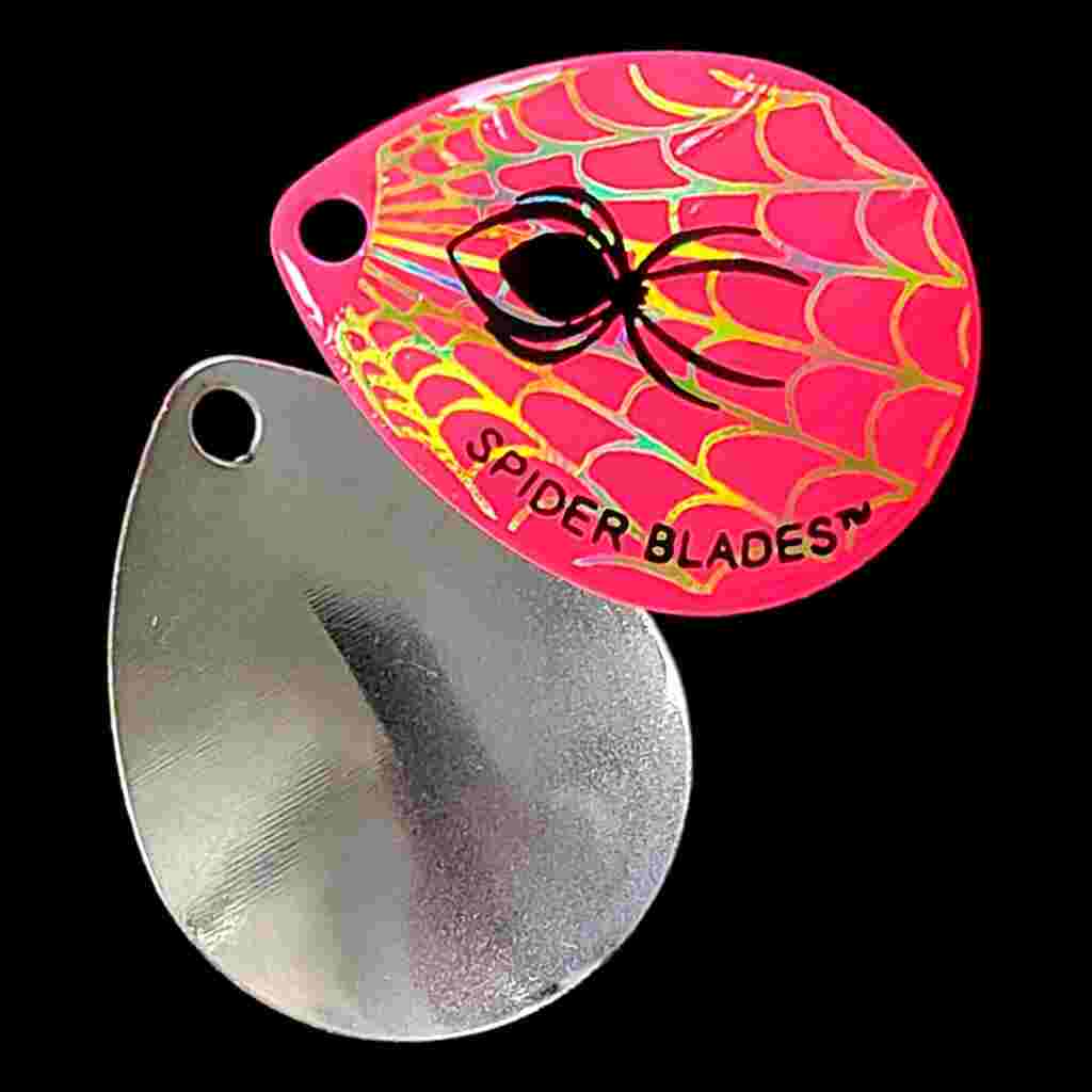 Bago Lures Hot Pink Colorado Blade with nickel back.