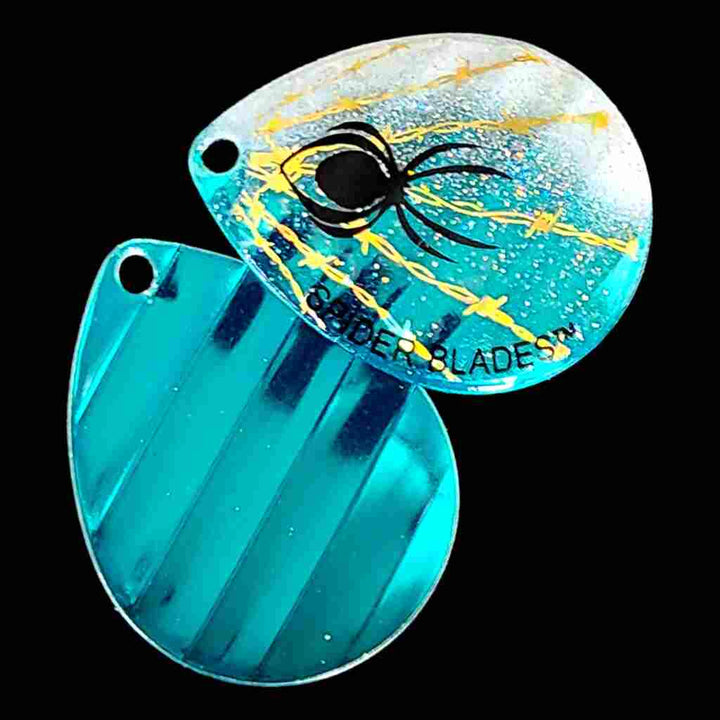 Bago Lures Metallic Blue Demon Colorado Blade with blue back.