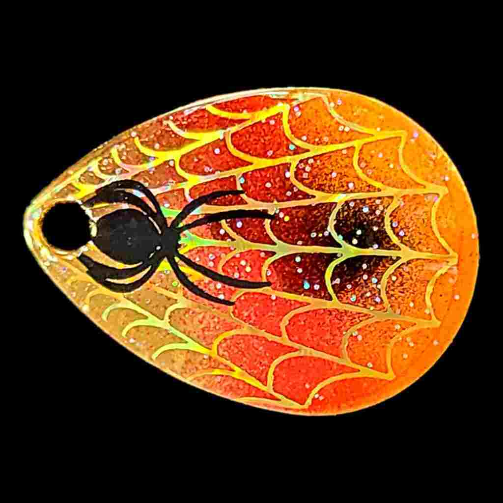 Bago Lures Orange Red Crush Size 3 Colorado Blade.