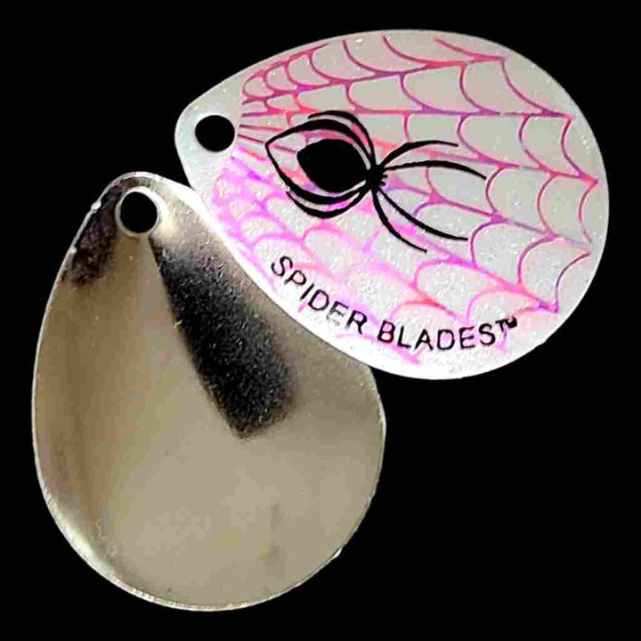 Bago Lures Pearl White Colorado Blade with nickel back.