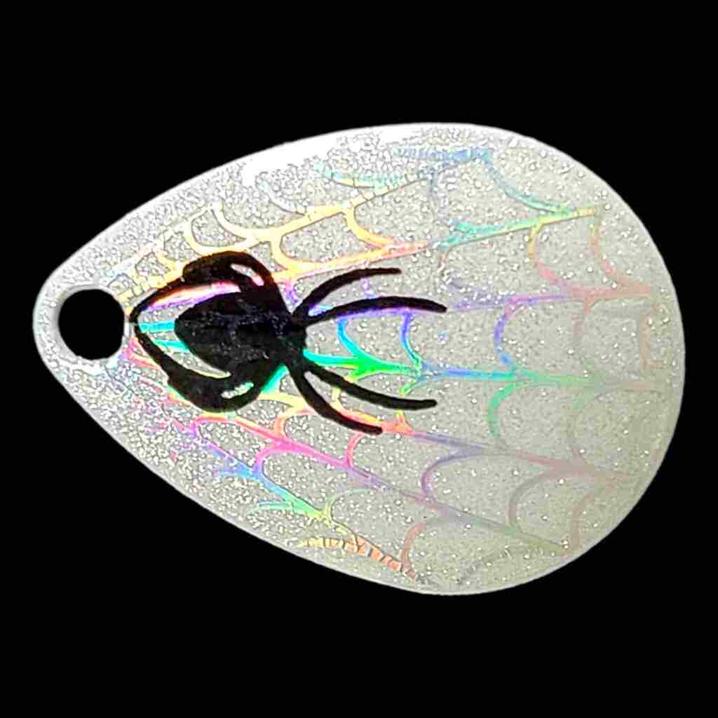 Bago Lures pearl white size 3 Colorado Blade.