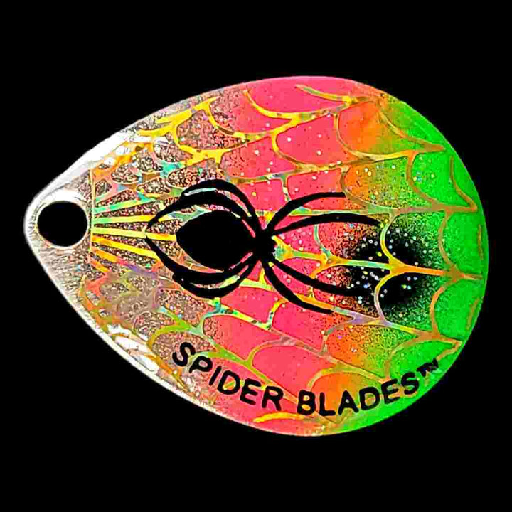 Bago Lures Pink Lime Colorado Blade.