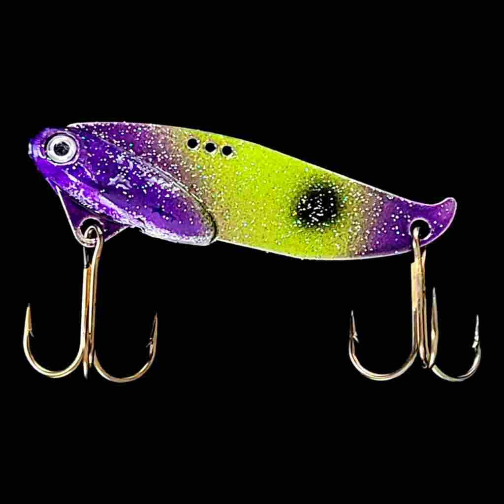 Bago Lures Purple Antifreeze Blade Bait.