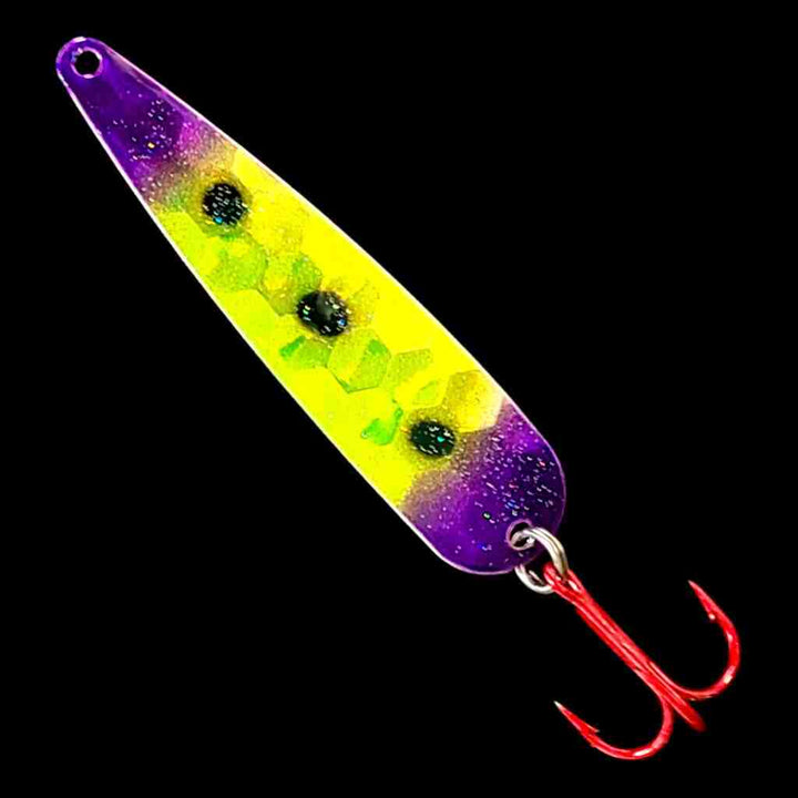 Purple Freeze Trolling Flutter Spoon.