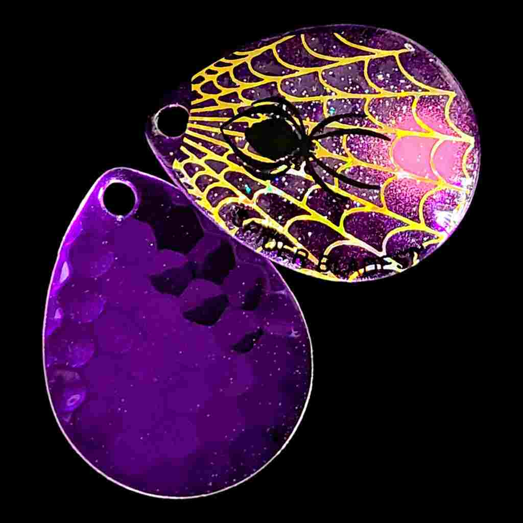 Bago Lures Purple Pink Splash Colorado Blade with purple back.