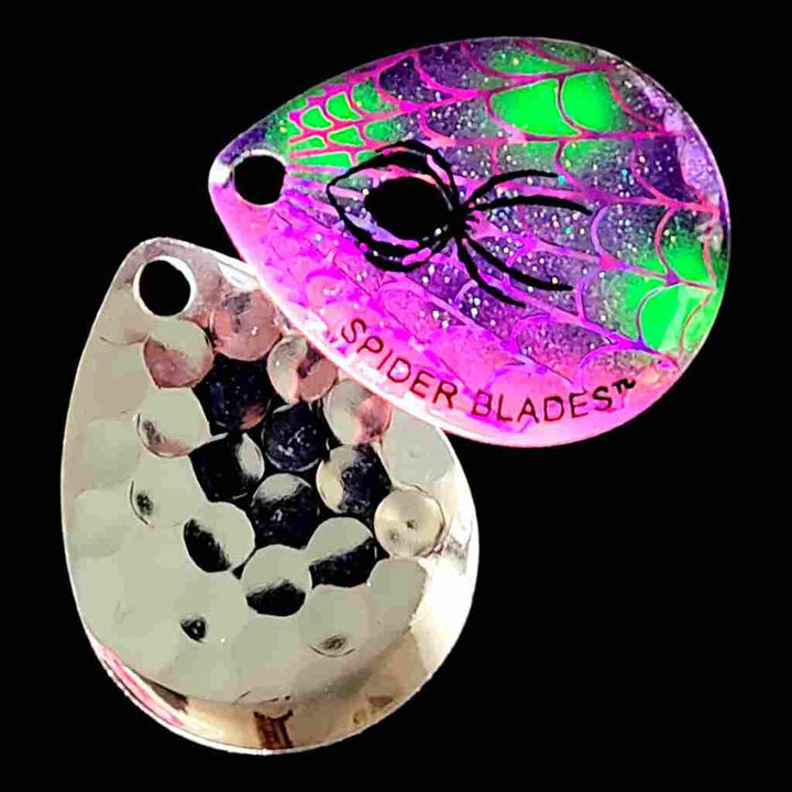 Bago Lures Reverse Muffin Colorado Blade with silver back.