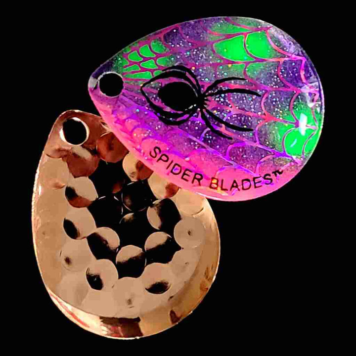 Bago Lures Reverse Muffin Colorado Blade with copper back.