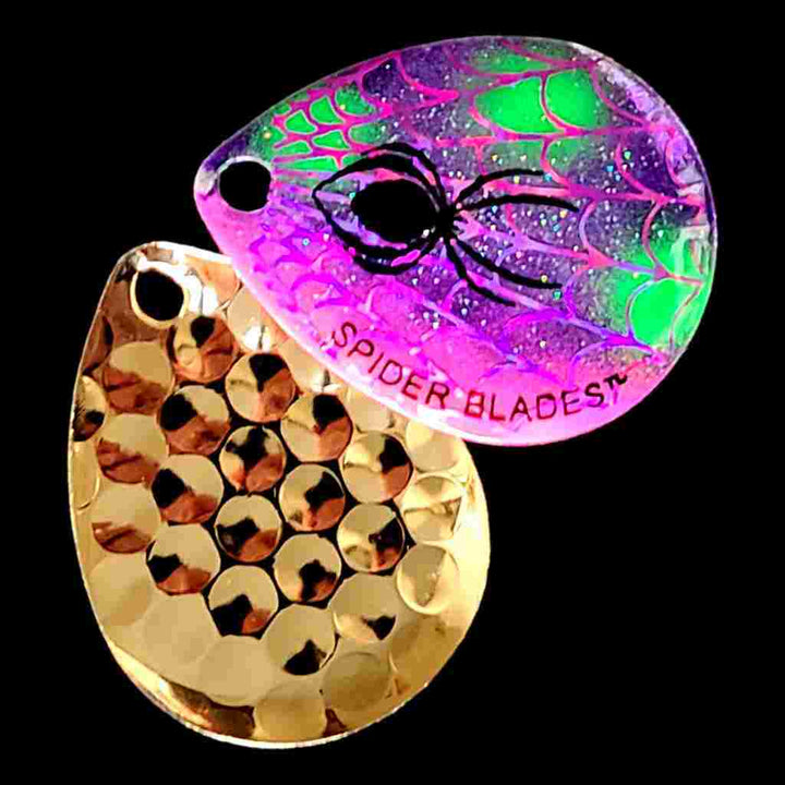 Bago Lures Reverse Muffin Colorado Blade with gold back.