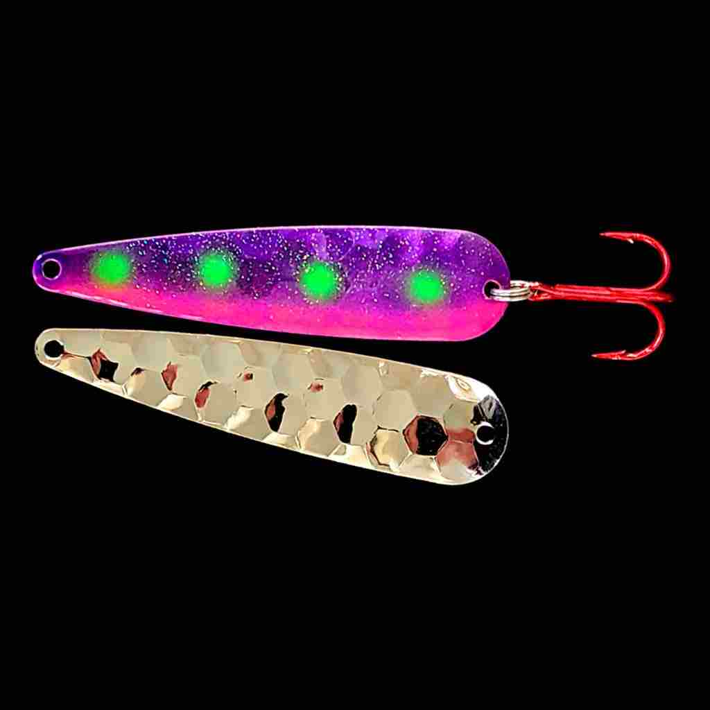 Reverse Muffin Trolling Flutter Spoon with nickel back.