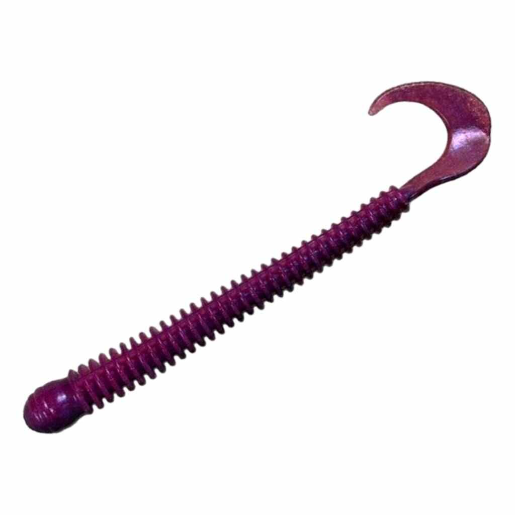 Purple Ring Worm soft plastic fishing lure for Walleye and Bass.