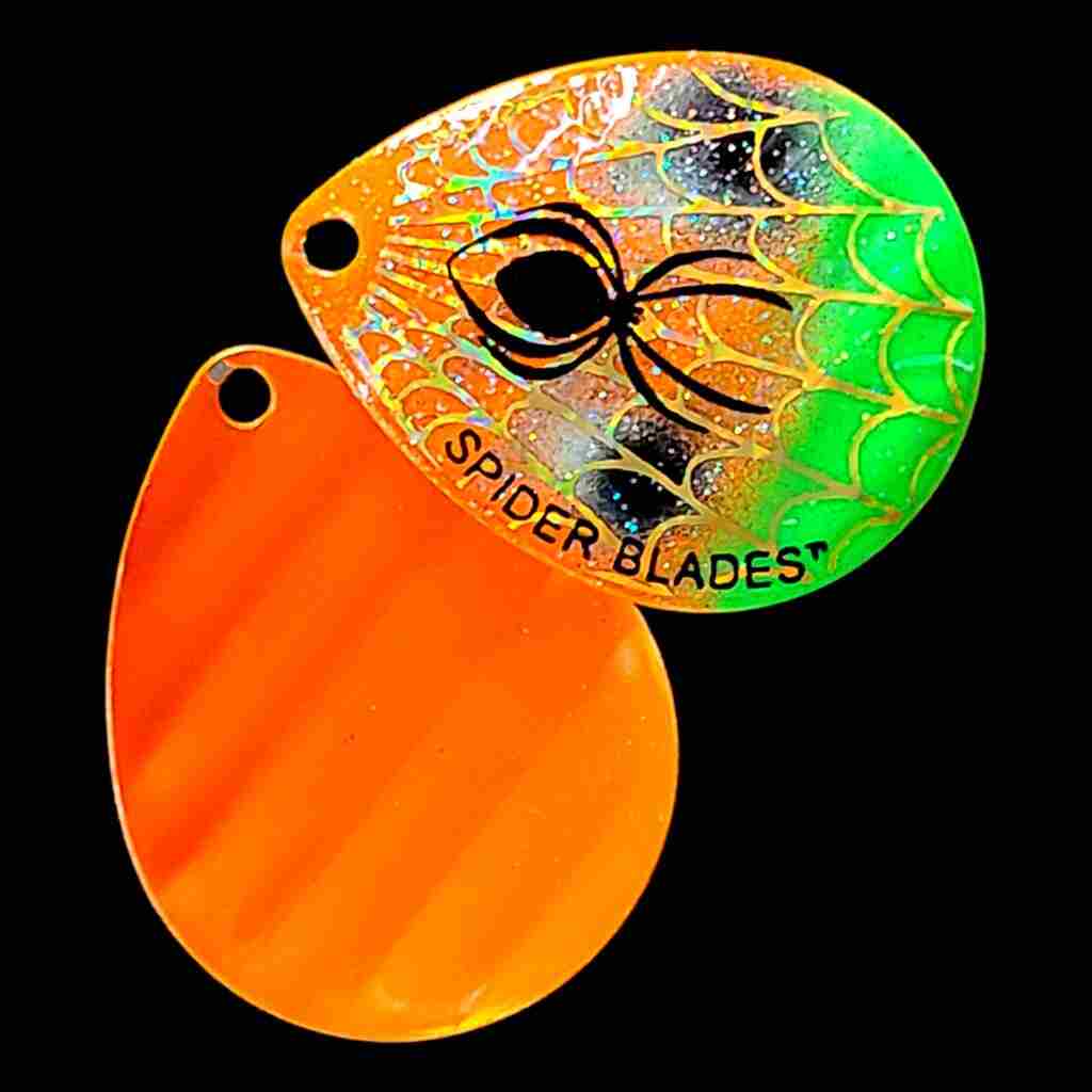 Bago Lures Sour Pumpkin Colorado Blade with orange back.