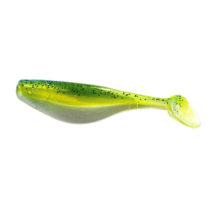 Bago Lures Tail Thumper Paddle Tail Shad in Chartreuse Color.