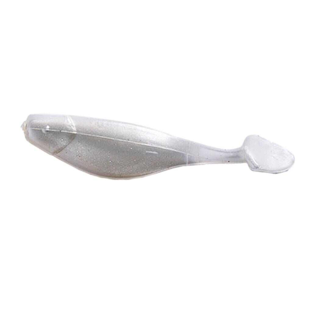 Bago Lures Tail Thumper Paddle Tail Shad in Pearl Color.