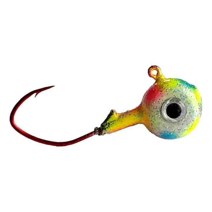 Bago Lures Trophy Chaser Minnow Eye Pill Head Jig in Wonderbread finish.